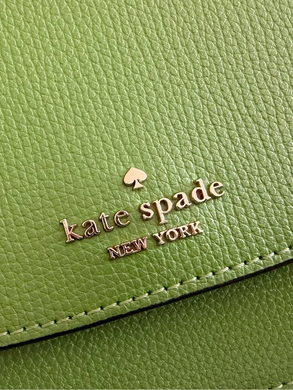 kate spade Green Pebbled Leather Shoulder Bag